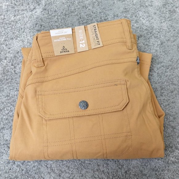 Prana Pants Womens Halle Straight Short Inseam New NWT Earthbound Brown - Picture 8 of 9